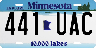 MN license plate 441UAC