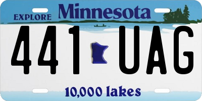 MN license plate 441UAG