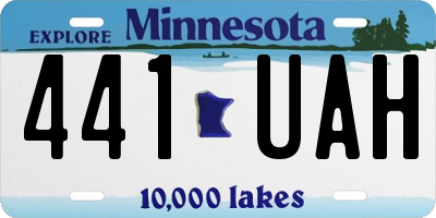 MN license plate 441UAH
