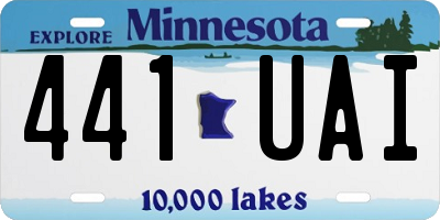 MN license plate 441UAI