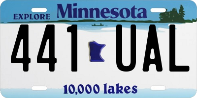 MN license plate 441UAL