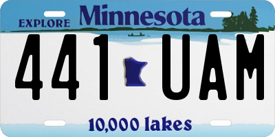 MN license plate 441UAM