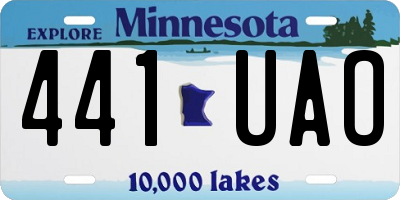 MN license plate 441UAO