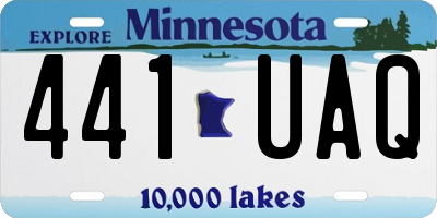 MN license plate 441UAQ