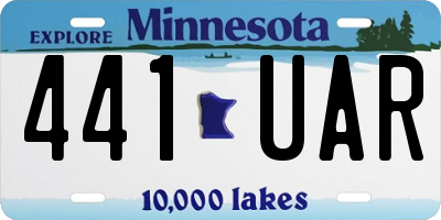 MN license plate 441UAR