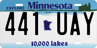 MN license plate 441UAY