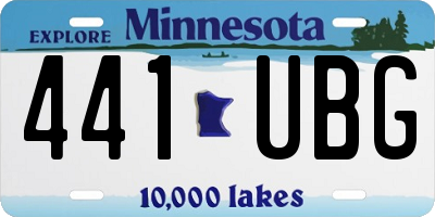 MN license plate 441UBG