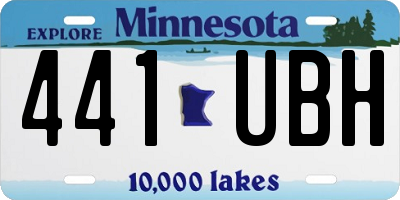 MN license plate 441UBH