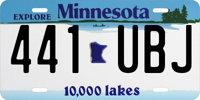 MN license plate 441UBJ