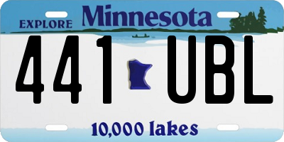 MN license plate 441UBL