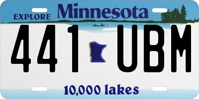 MN license plate 441UBM