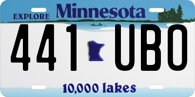 MN license plate 441UBO