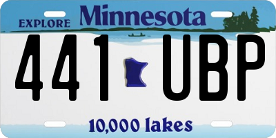 MN license plate 441UBP