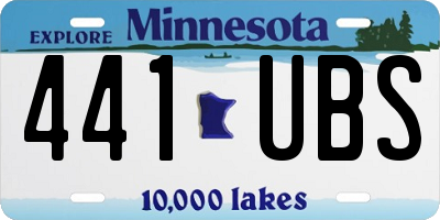 MN license plate 441UBS