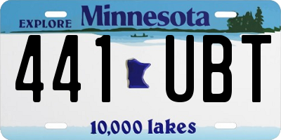 MN license plate 441UBT