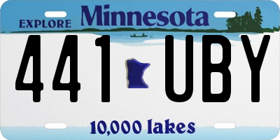 MN license plate 441UBY