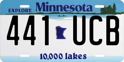 MN license plate 441UCB