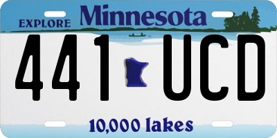 MN license plate 441UCD