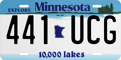 MN license plate 441UCG