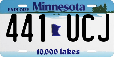 MN license plate 441UCJ