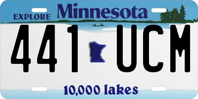MN license plate 441UCM