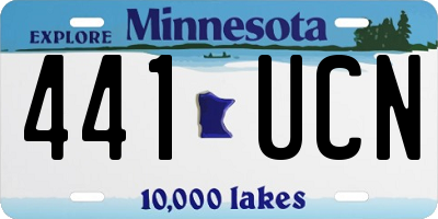 MN license plate 441UCN