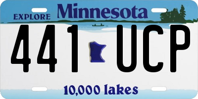 MN license plate 441UCP