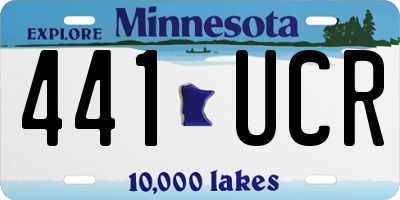 MN license plate 441UCR