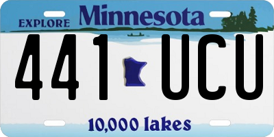 MN license plate 441UCU