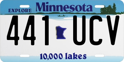 MN license plate 441UCV