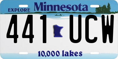 MN license plate 441UCW