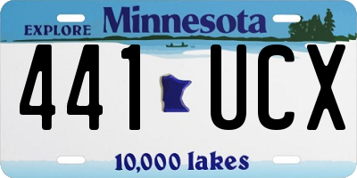 MN license plate 441UCX