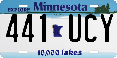 MN license plate 441UCY
