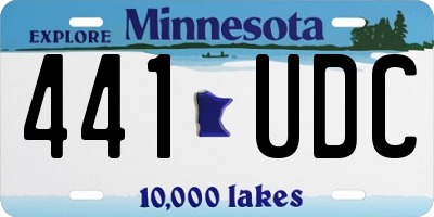 MN license plate 441UDC
