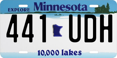 MN license plate 441UDH