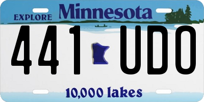 MN license plate 441UDO