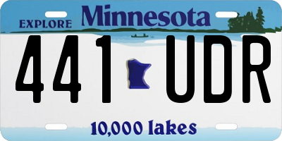 MN license plate 441UDR