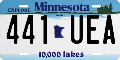 MN license plate 441UEA