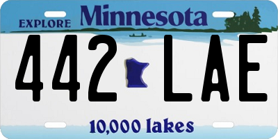 MN license plate 442LAE