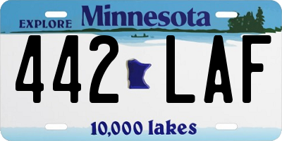 MN license plate 442LAF