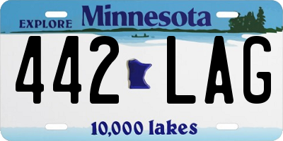 MN license plate 442LAG