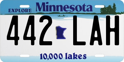 MN license plate 442LAH