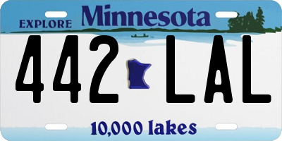 MN license plate 442LAL