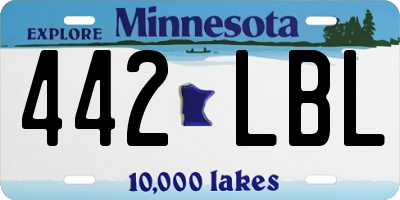 MN license plate 442LBL