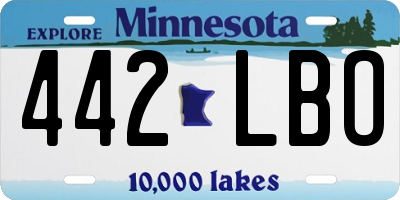 MN license plate 442LBO