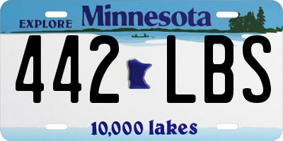 MN license plate 442LBS