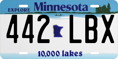 MN license plate 442LBX