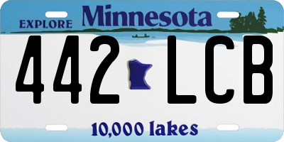 MN license plate 442LCB