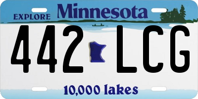MN license plate 442LCG