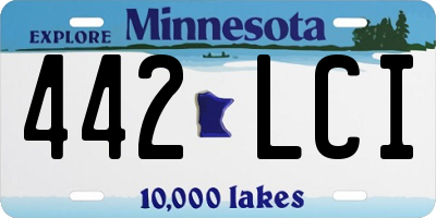 MN license plate 442LCI
